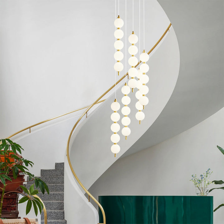 Contemporary LED White Ball Pendant Light